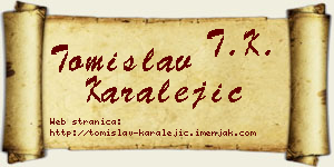 Tomislav Karalejić vizit kartica